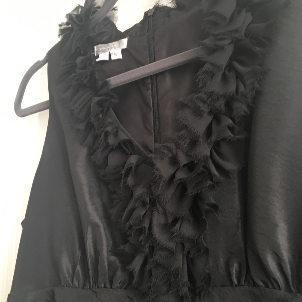 Black Ruffle Cocktail Dress
